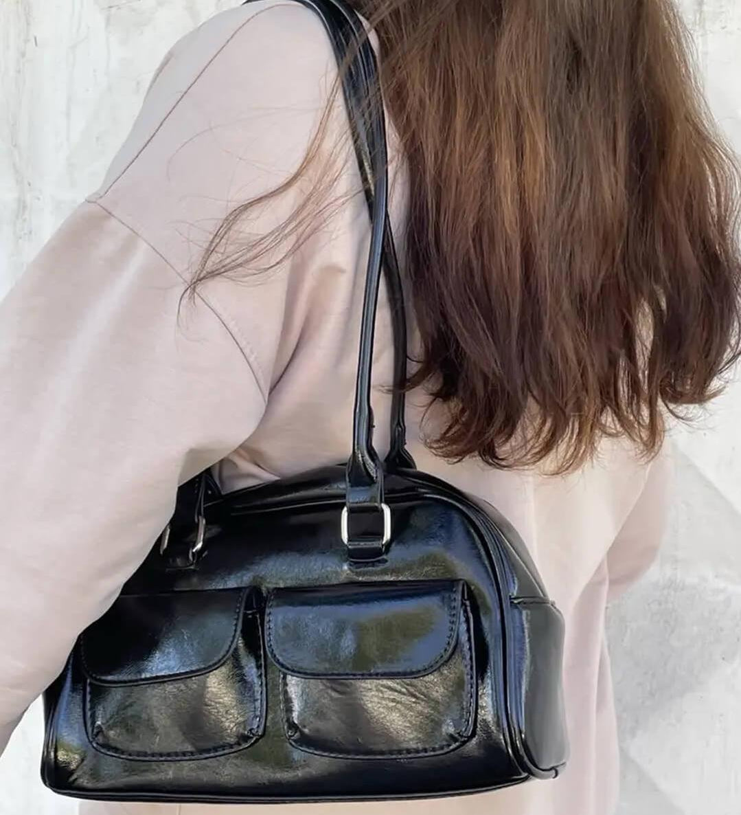 Structured Shoulder Bag with Front Pockets — Sleek, practical, and effortlessly stylish