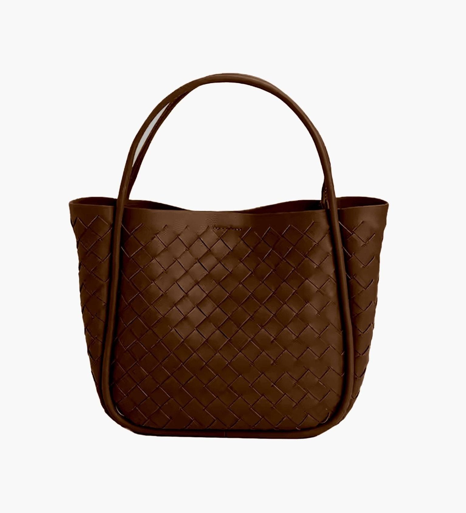 Woven Black Tote Bag — Timeless elegance with everyday functionality