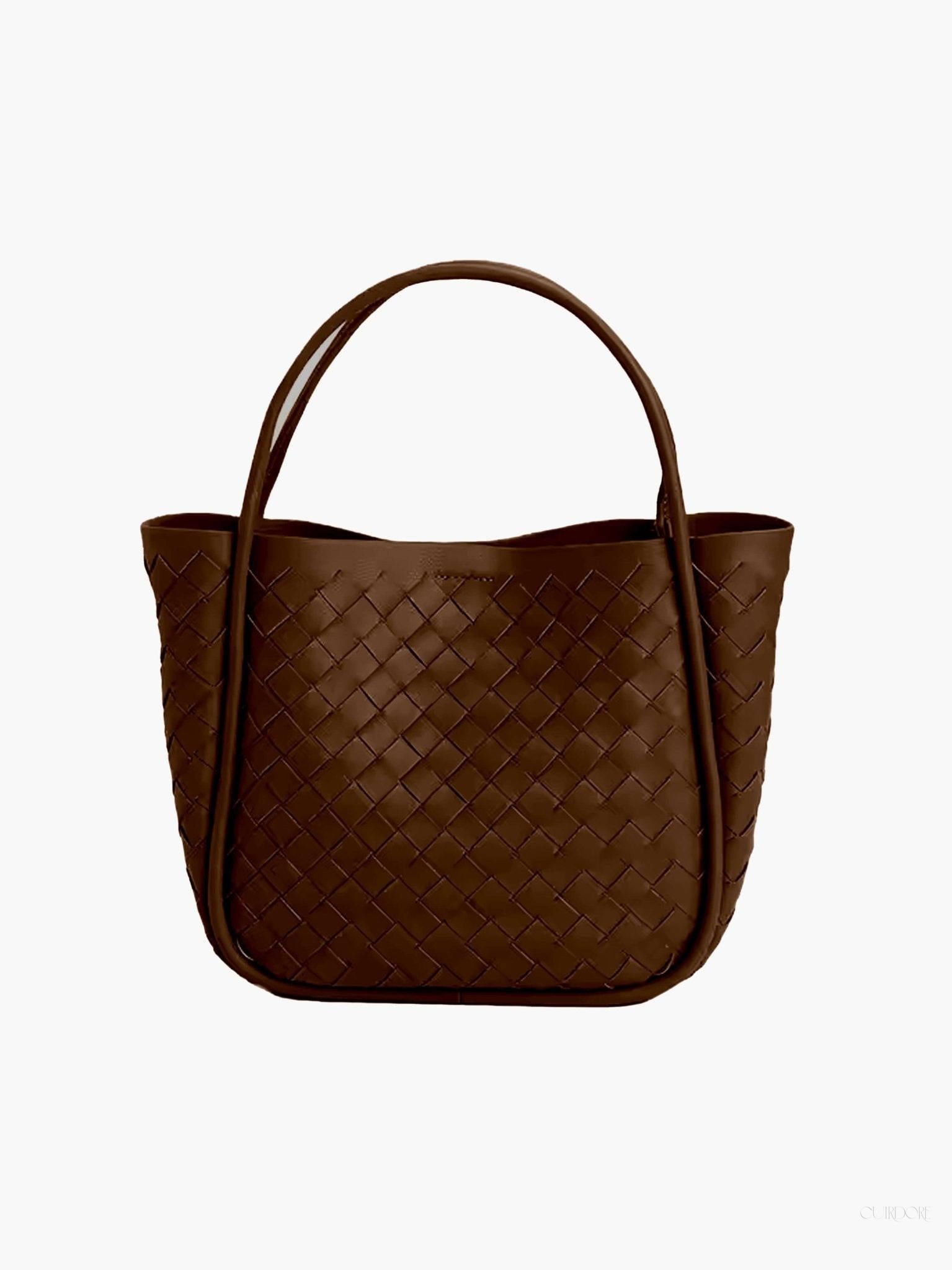 Woven Black Tote Bag — Timeless elegance with everyday functionality