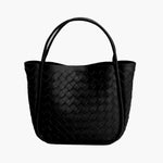 Woven Black Tote Bag — Timeless elegance with everyday functionality
