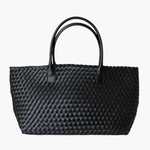 Woven Leather Tote Bag – Large Tan Handcrafted Shopper