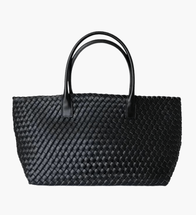 Woven Leather Tote Bag – Large Tan Handcrafted Shopper