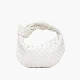 Woven Mini Leather Handbag – Chic Compact Knot-Handle Bag