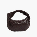 Woven Mini Leather Handbag – Chic Compact Knot-Handle Bag