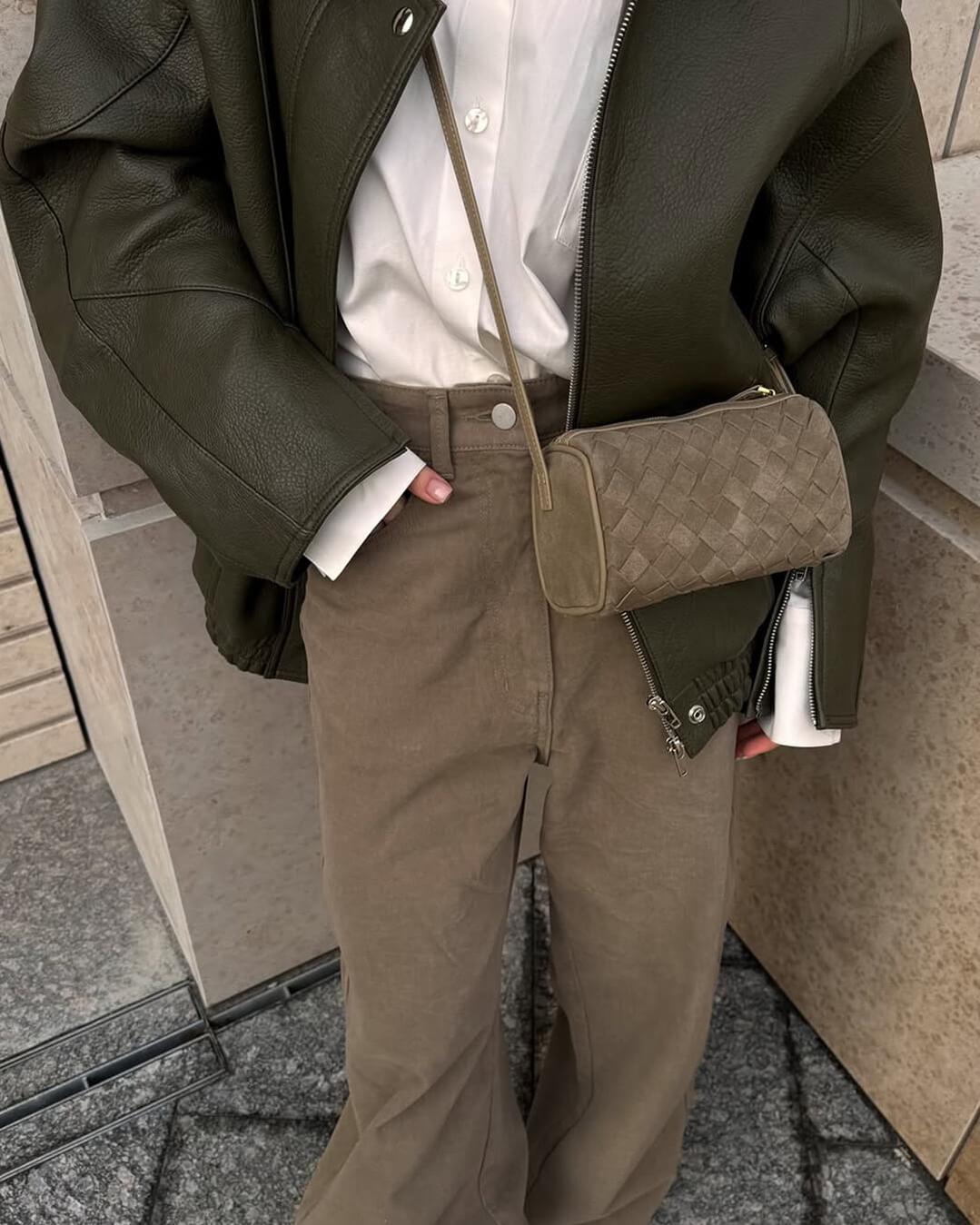 Woven Shoulder Bag — Effortless sophistication with a soft textured finish