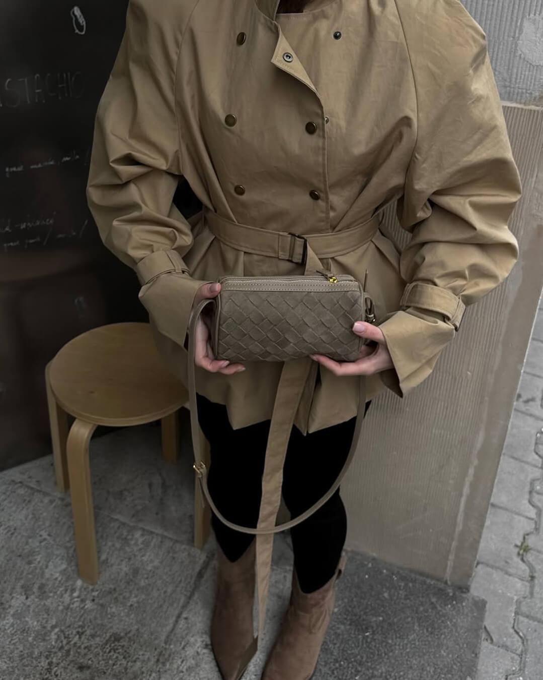 Woven Shoulder Bag — Effortless sophistication with a soft textured finish