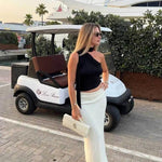 Woven Shoulder Handbag with Gold Lock Detail